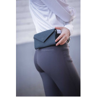 Phone Pocket Pénélope in pelle traforata nera Nero