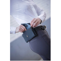 Phone Pocket Pénélope in pelle traforata nera Nero