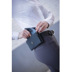 Phone Pocket Pénélope in pelle traforata nera Nero