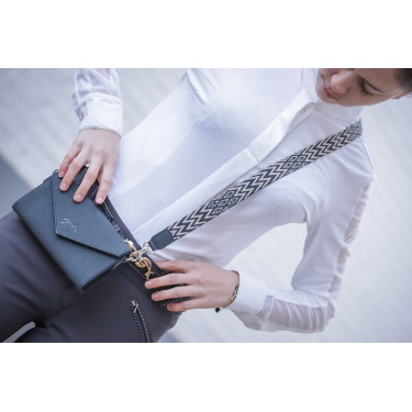 Pochette Pénélope New phone pocket traforata Marina Blu marino