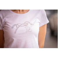 T-shirt Pénélope Iconic Strass Bianco