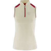 Polo Equi-Theme jersey sans manches Ecru