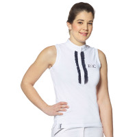 Polo Flags & Cup Cacimba sans manches Marine / blanc