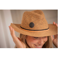 Cappello Pénélope Rafia Caramello / bianco / nero Marrone Cappello Pénélope Rafia Caramello / bianco / nero Marrone