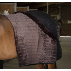 Coperta da scuderia Equithème Teddy foderata in pile sintetico Nero / marrone Coperta da scuderia Equithème Teddy foderata in pile sintetico Nero / marrone