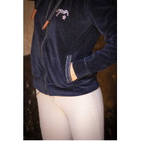 Felpa con zip Emy Velvet Pénélope Blu navy