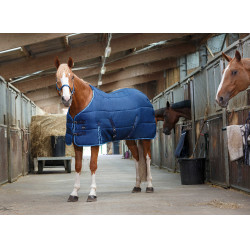 Coperta da scuderia Riding World Marino / azzurro chiaro Blu