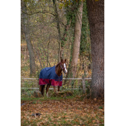 Coperta Equithème Tyrex 1200 D Marino / bordeaux Blu
