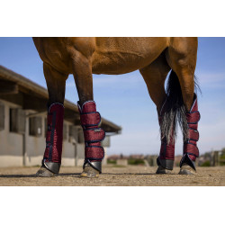 Ghette da trasporto Equithème Tyrex 1200D Rinforzate Bordeaux