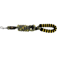 Guinzaglio per cane con maniglia Equithème Haspen Nero / manico giallo