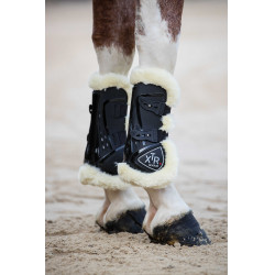 Stinchiere Norton XTR con bottoni in montone sintetico Nero