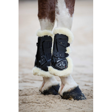 Stinchiere Norton XTR con bottoni in montone sintetico Nero