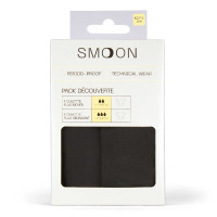 Confezione da 2 culotte Junior Smoon flusso medio e abbondante Nero Confezione da 2 culotte Junior Smoon flusso medio e abbondante Nero