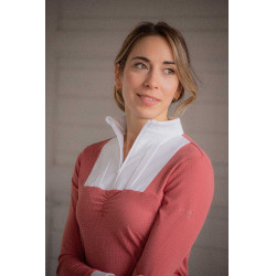 Polo da concorso Pénélope Florence a maniche lunghe Terracotta Arancione