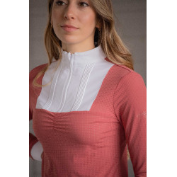 Polo da concorso Pénélope Florence a maniche lunghe Terracotta Arancione