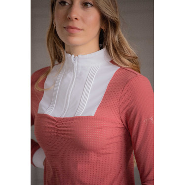 Polo da concorso Pénélope Florence a maniche lunghe Terracotta Arancione