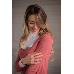 Polo da concorso Pénélope Florence a maniche lunghe Terracotta Arancione