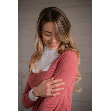 Polo da concorso Pénélope Florence a maniche lunghe Terracotta Arancione