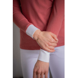 Polo da concorso Pénélope Florence a maniche lunghe Terracotta Arancione