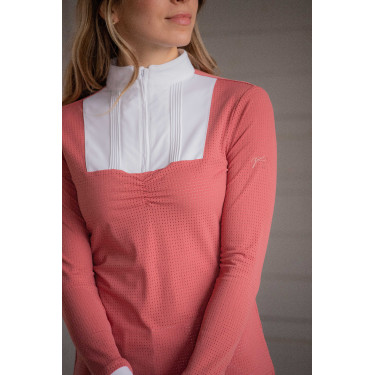 Polo da concorso Pénélope Florence a maniche lunghe Terracotta Arancione