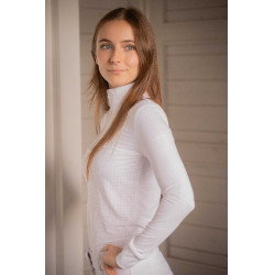 Polo da concorso Pénélope Florence a maniche lunghe Bianco