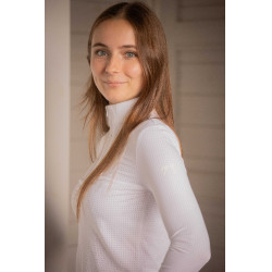 Polo da concorso Pénélope Florence a maniche lunghe Bianco