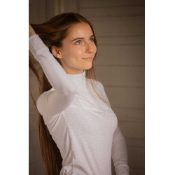 Polo da concorso Pénélope Florence a maniche lunghe Bianco