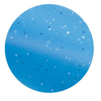 Striglia metallica rotonda fluo glitterata Blu