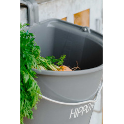 Mangiatoia Hippotonic con ganci e manico Grigio scuro