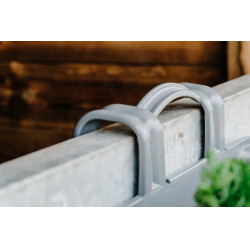 Mangiatoia Hippotonic con ganci e manico Grigio scuro