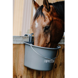 Mangiatoia Hippotonic con ganci e manico Grigio scuro