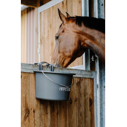 Mangiatoia Hippotonic con ganci e manico Grigio scuro
