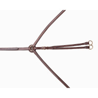 Pettorale doppia con impunture T de T Havana scuro Marrone Pettorale doppia con impunture T de T Havana scuro Marrone