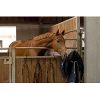 Porta briglie Hippotonic 6 posti, con ganci Nero