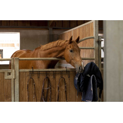 Porta briglie Hippotonic 6 posti, con ganci Nero Porta briglie Hippotonic 6 posti, con ganci Nero