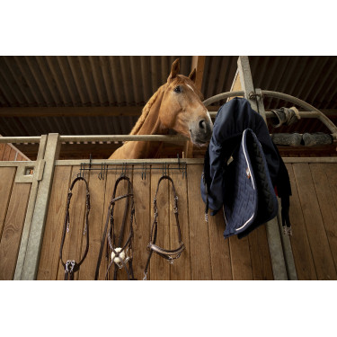 Porta briglie Hippotonic 6 posti, con ganci Nero Porta briglie Hippotonic 6 posti, con ganci Nero