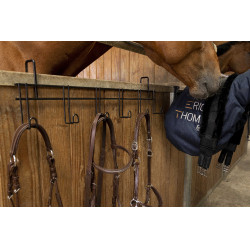 Porta briglie Hippotonic 6 posti, con ganci Nero Porta briglie Hippotonic 6 posti, con ganci Nero