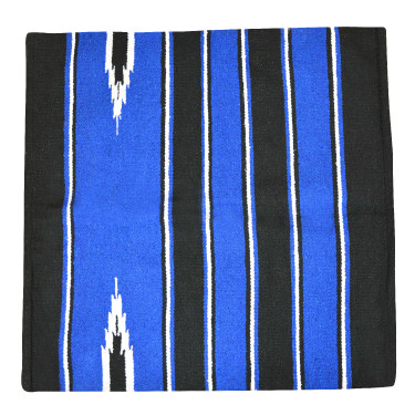 Westride Navajo Teppich Baumwolle/Acryl Nero / blu reale / bianco Westride Navajo Teppich Baumwolle/Acryl Nero / blu reale / bianco