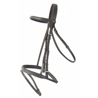 Bridon Sisley T con museruola combinata T di T Havana scuro Marrone Bridon Sisley T con museruola combinata T di T Havana scuro Marrone