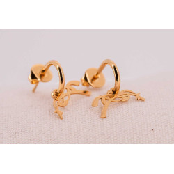 Orecchini a cerchio Pénélope Léonie Dorata Oro