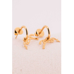 Orecchini a cerchio Pénélope Léonie Dorata Oro