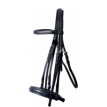 Briglia da dressage in cuoio Bellini T de T Nero