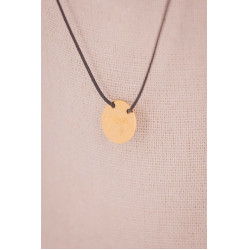 Collana Adelya Pénélope corda nera Dorato Oro