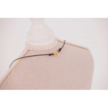 Collana Adelya Pénélope corda nera Collana Adelya Pénélope corda nera