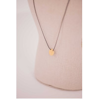 Collana Adelya Pénélope corda nera Dorato Oro Collana Adelya Pénélope corda nera Dorato Oro