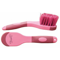 Spazzola per piedi bicolore T de T Bordeaux / rosa