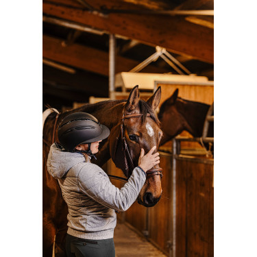 Casco Equithème Agris visiera larga Nero argentato Casco Equithème Agris visiera larga Nero argentato