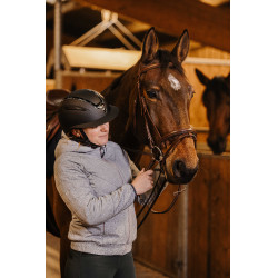 Casco Equithème Agris visiera larga Nero argentato Casco Equithème Agris visiera larga Nero argentato