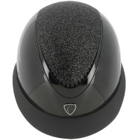 Casco Equithème Wings Nero lucido lamé