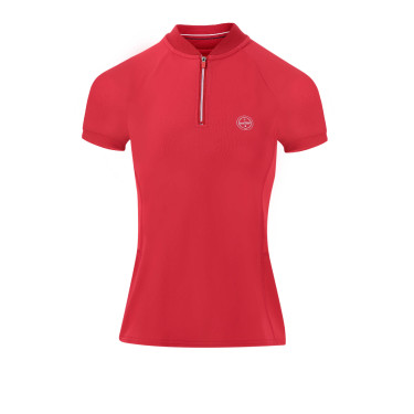 Polo Equithème Emma maniche corte Ciliegia Polo Equithème Emma maniche corte Ciliegia
